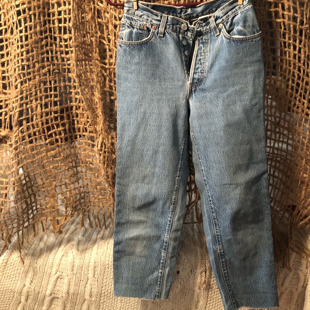 Vintage button fly cropped Levi’s